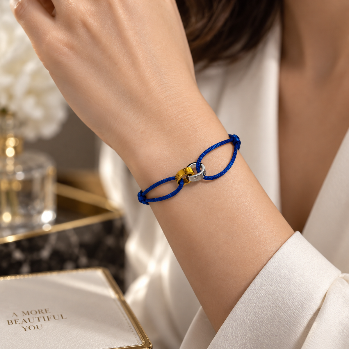 Love dual color Cord Bracelet – Adjustable Unisex Design