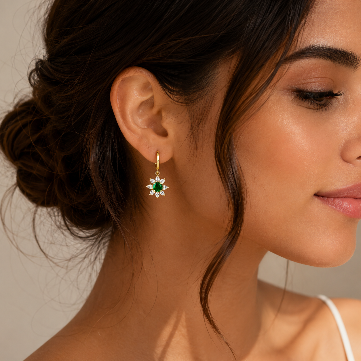 Emerald Bloom Earrings