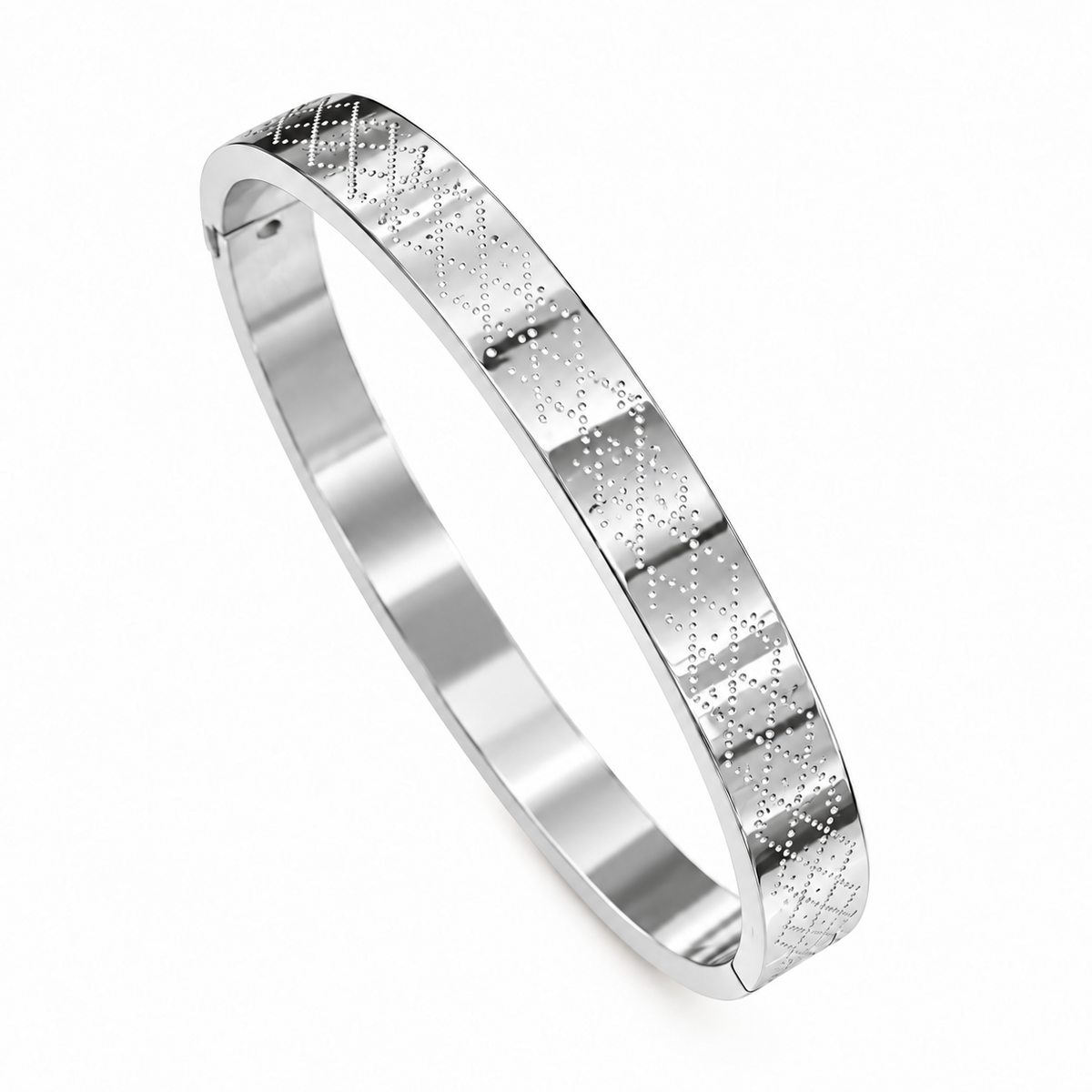 Classic Engraved Bangle – Gold & Silver ✨