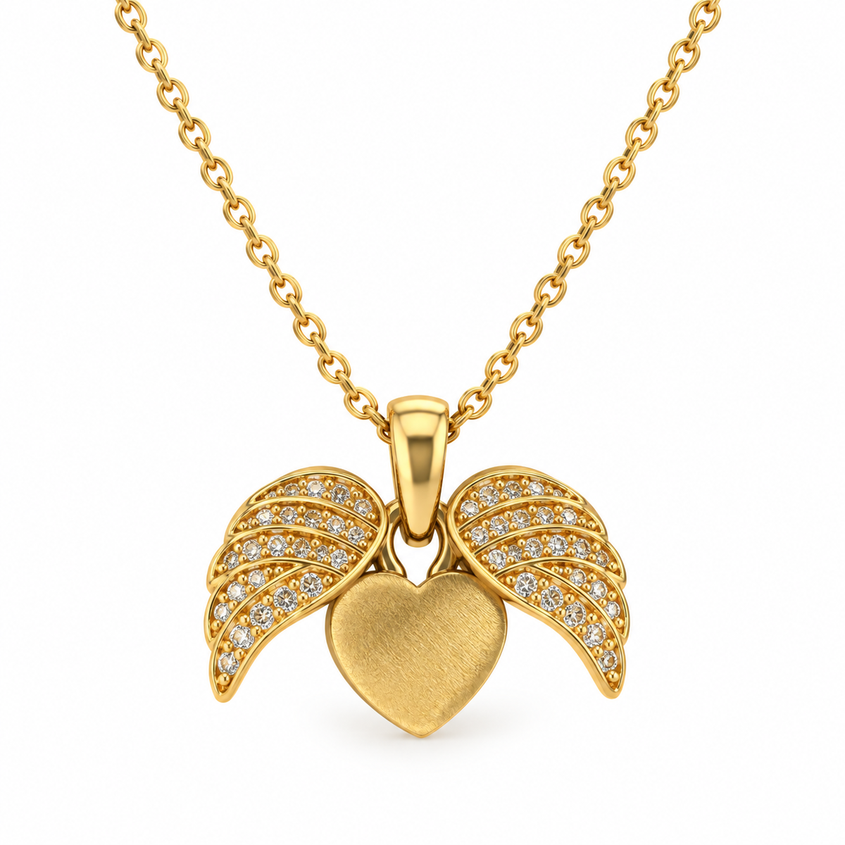 Angel Heart Wing Necklace