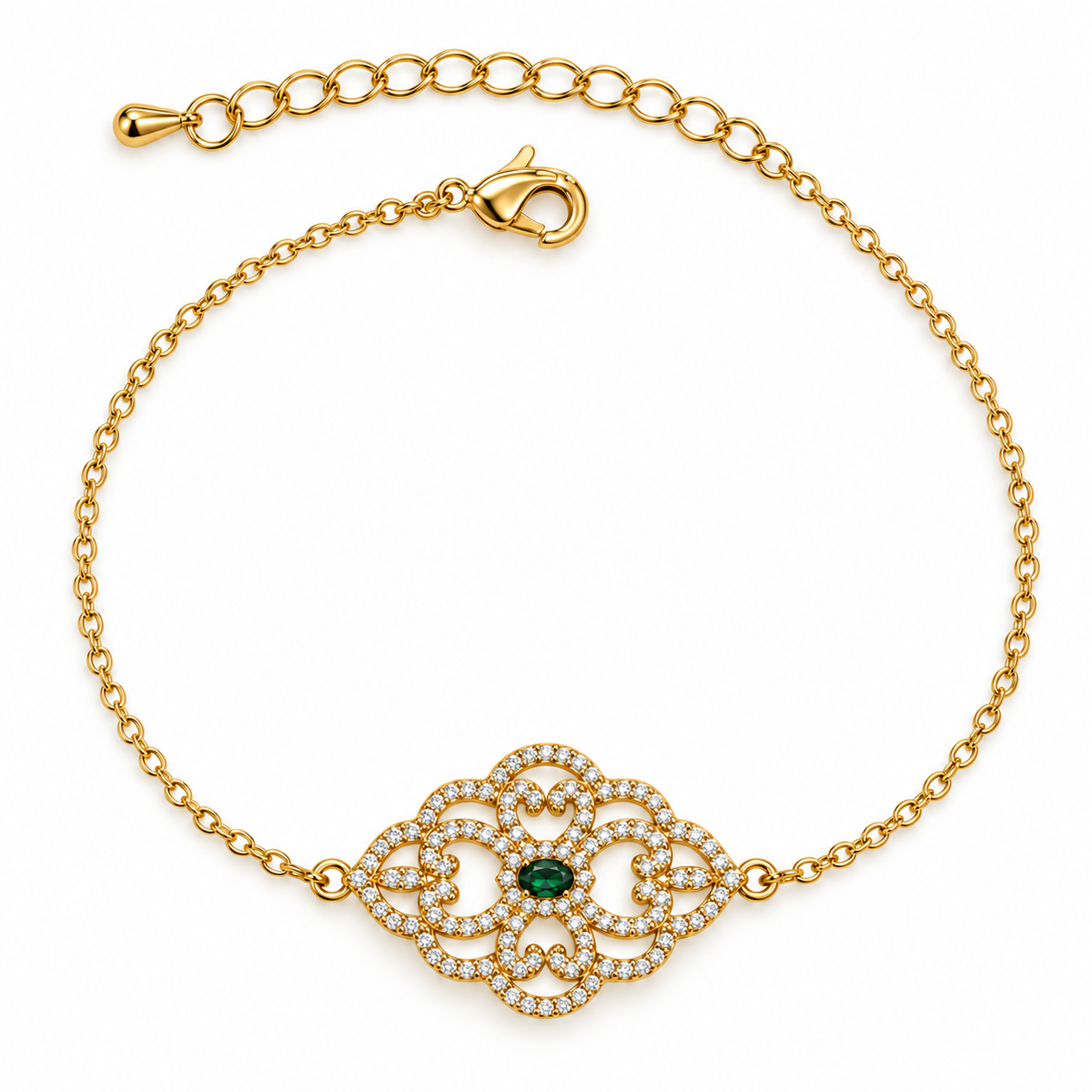 Golden Filigree Bloom Bracelet
