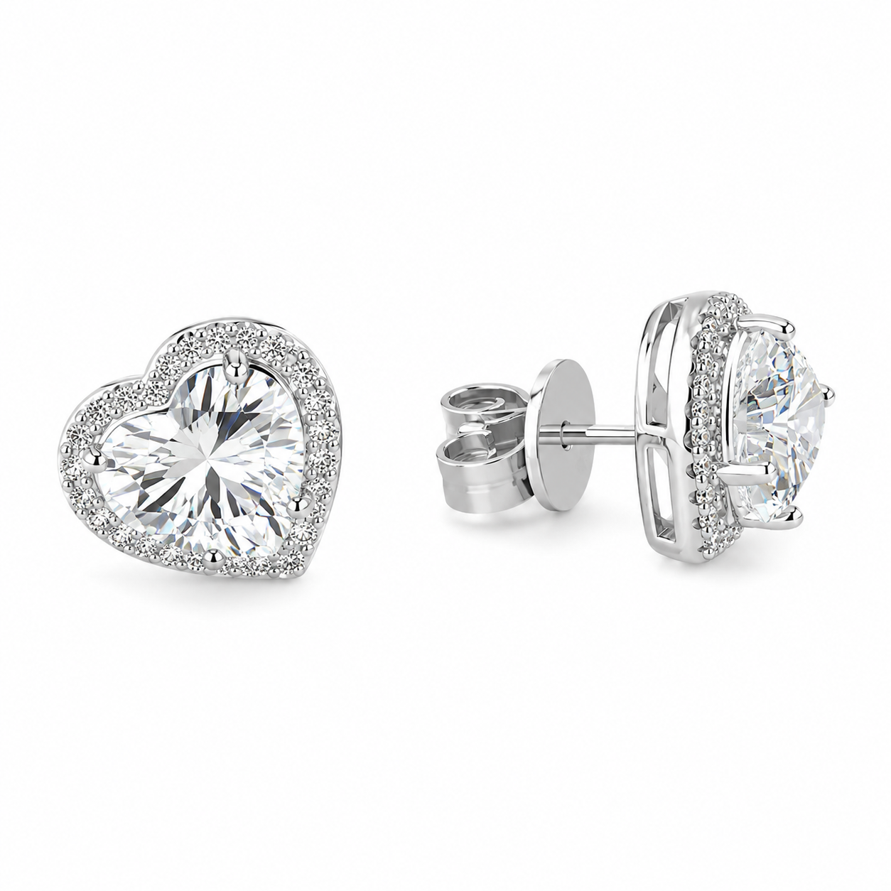 Silver 925 pandora stud earrings