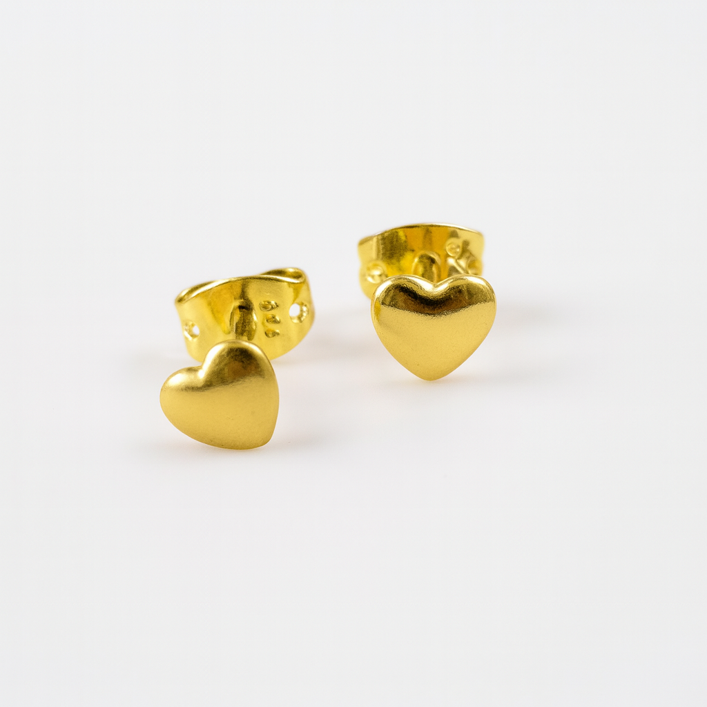 Golden Heart  Earrings
