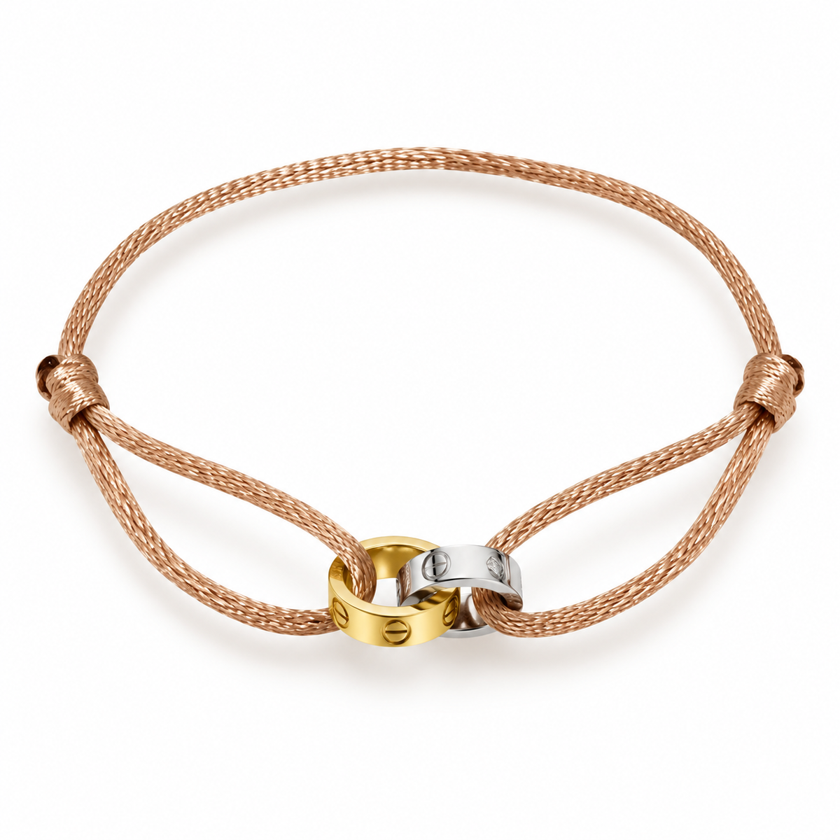 Love dual color Cord Bracelet – Adjustable Unisex Design