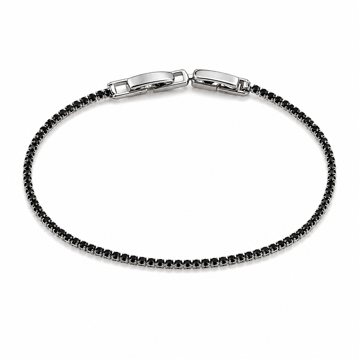 Classic Tennis Bracelet – Green & Black Edition