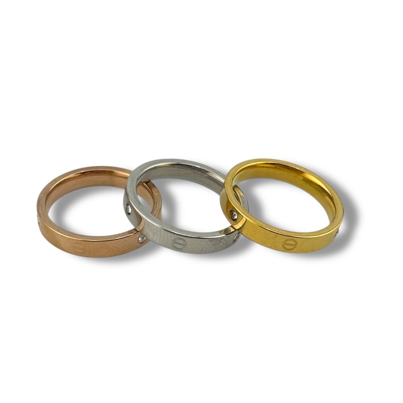 Cartier Love Band – Trio Edition (Gold, Silver, Rose)