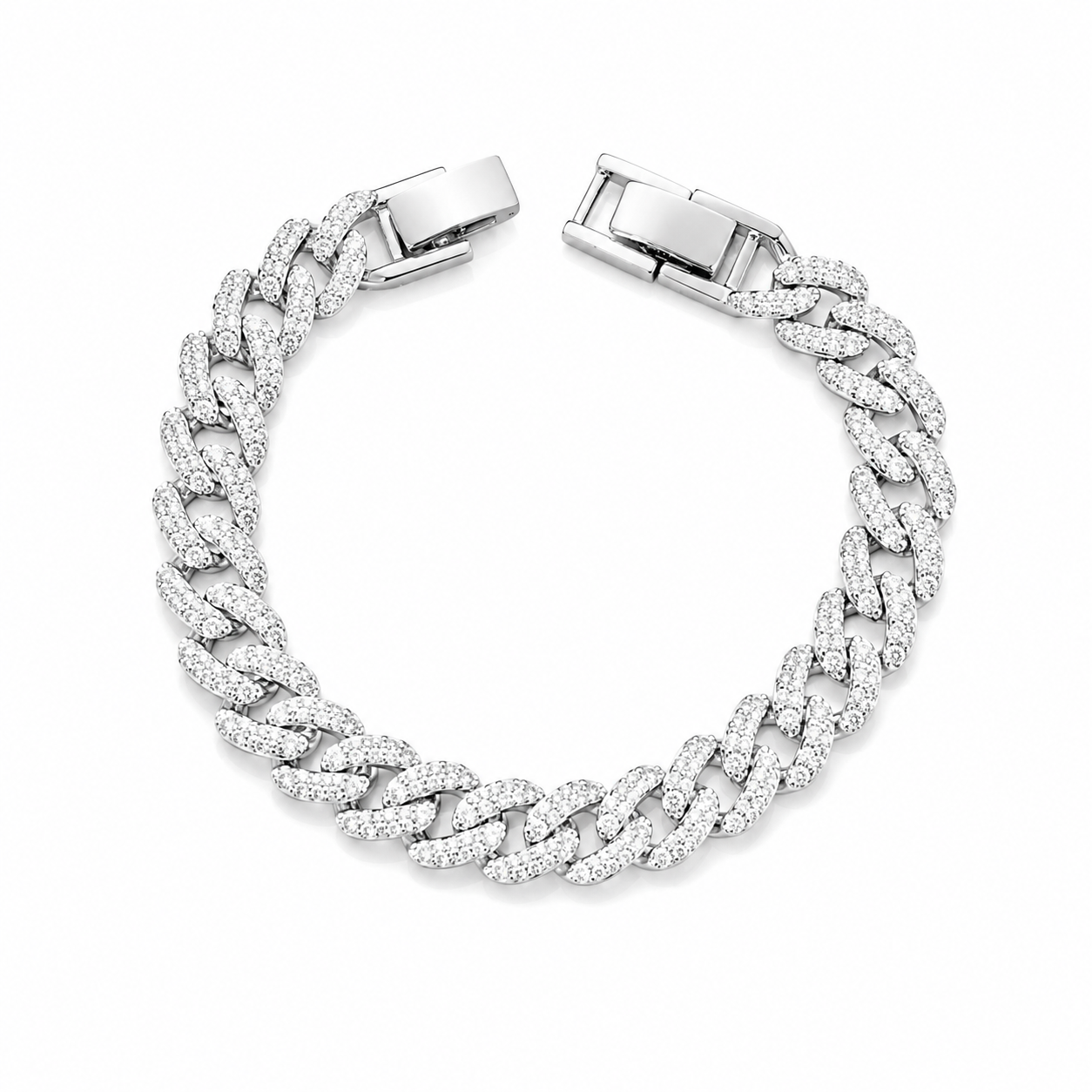 Iced Cuban chain Bracelet” – Gold & Silver Edition ✨