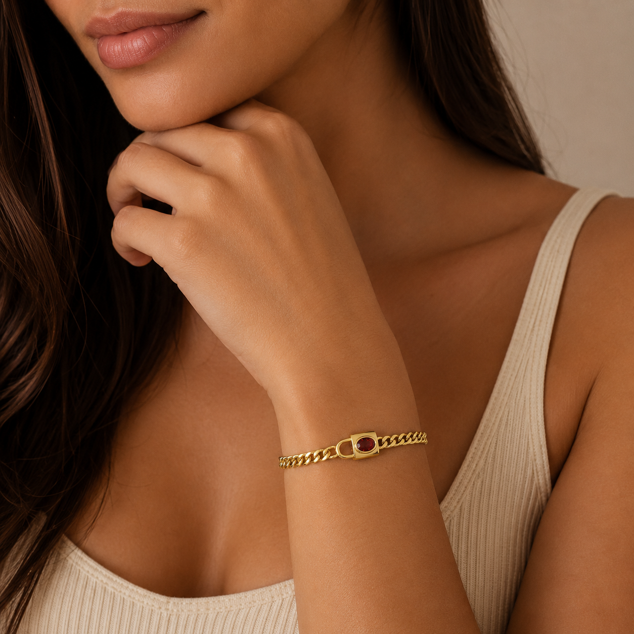 Colored Lock Bracelet