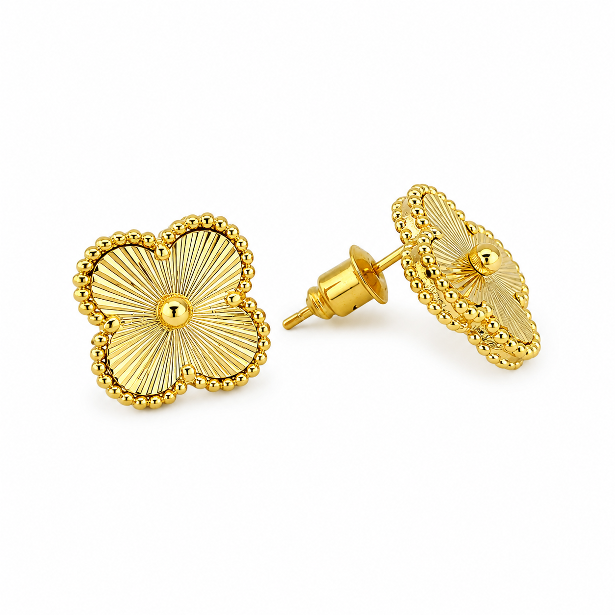 VIP Vancleef golden stud earrings