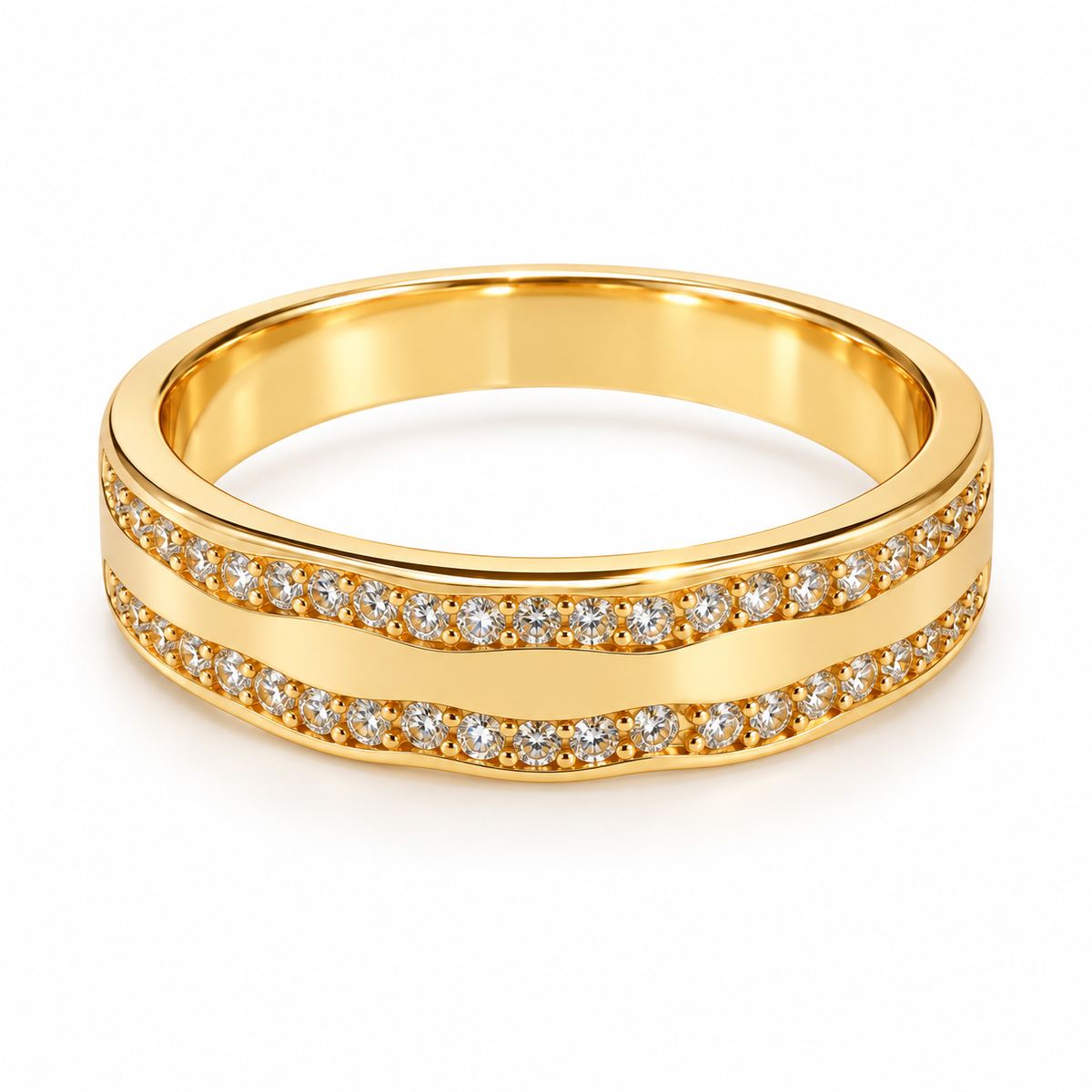 Double Row Sparkle Band ring
