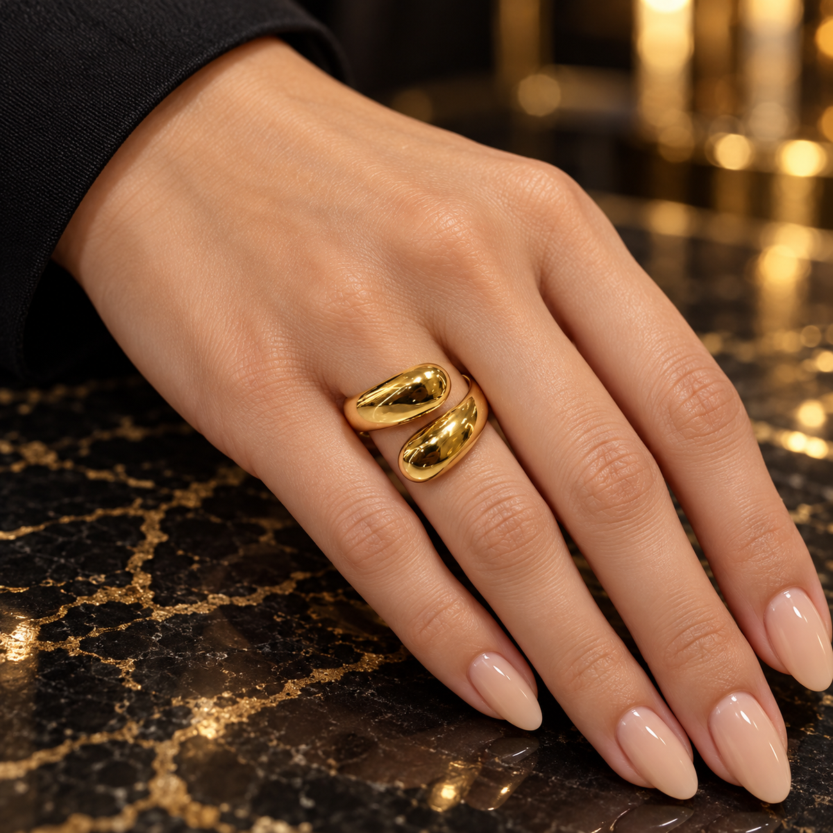 thick Molten Drop Ring – Gold