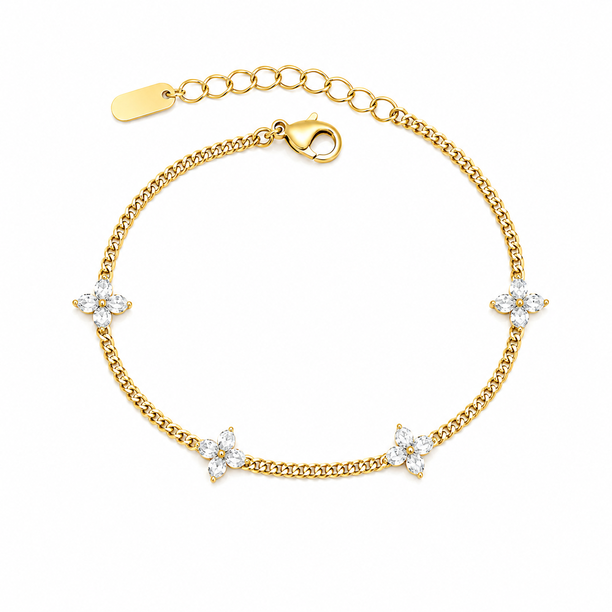 Crystal Flower Bracelet
