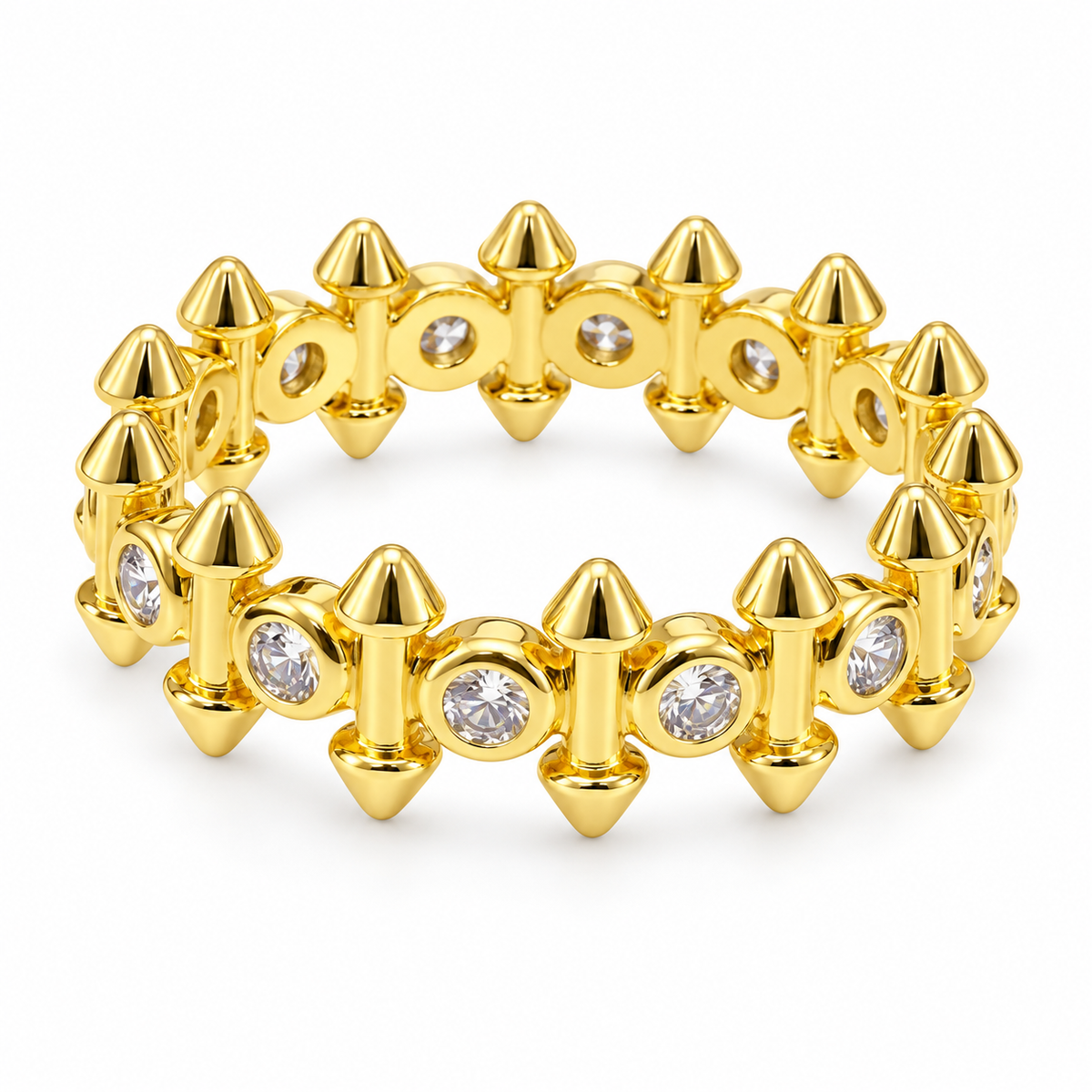 Clash Studded Spike ring