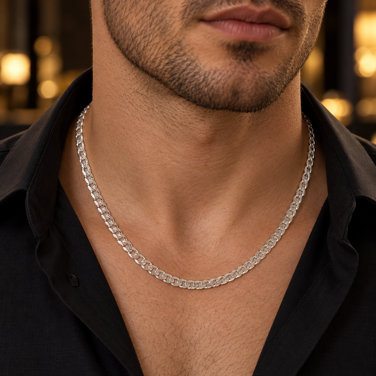 Silver 925 Bold gourmet Curb Chain