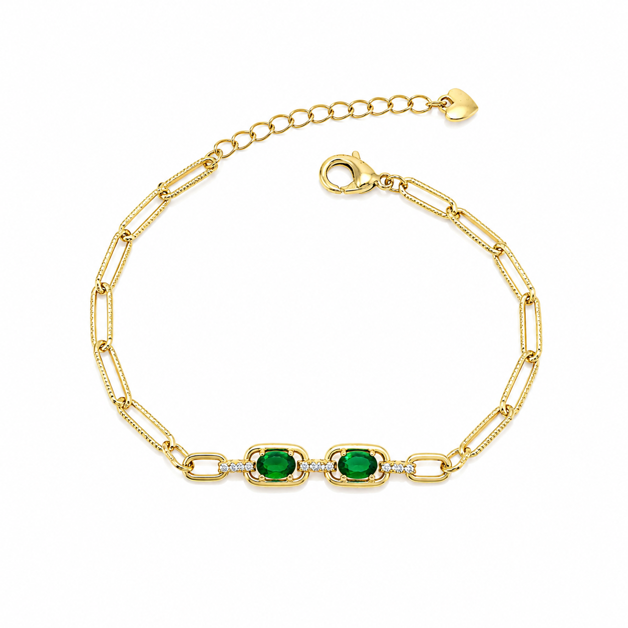 Colored stone Link Bracelet