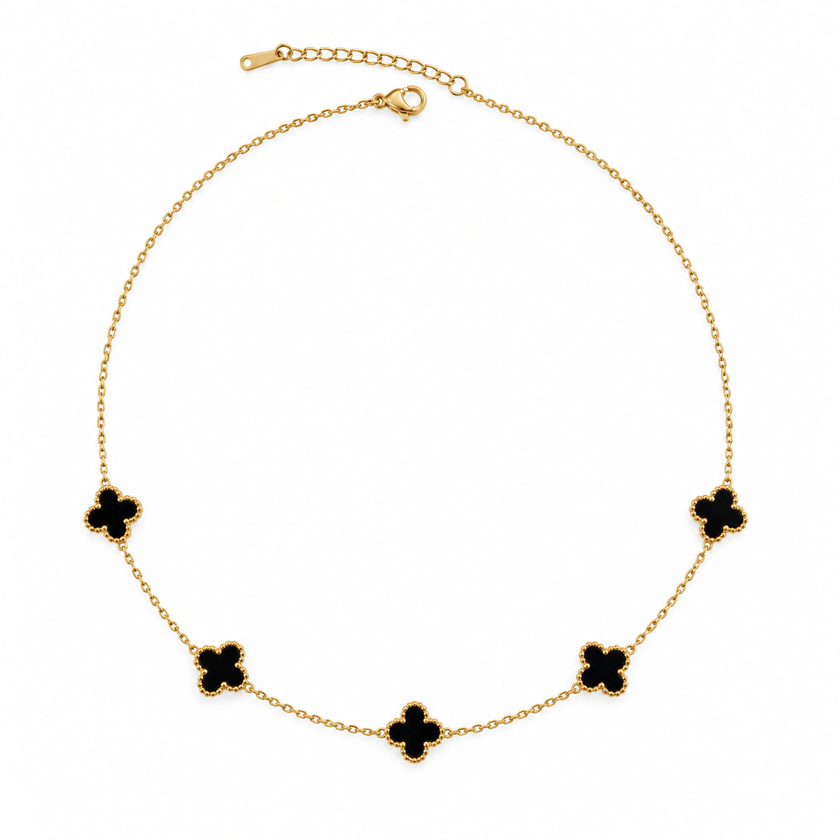 Stainless small five Clover Necklace