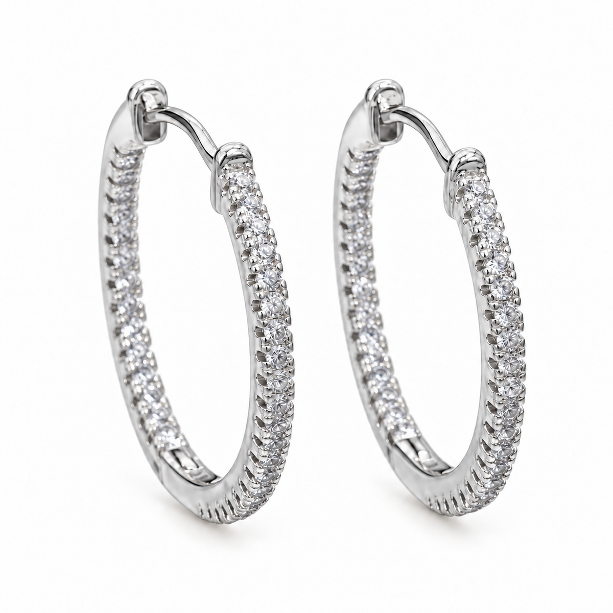 Crystal tennis Inside-Out Hoop Earrings