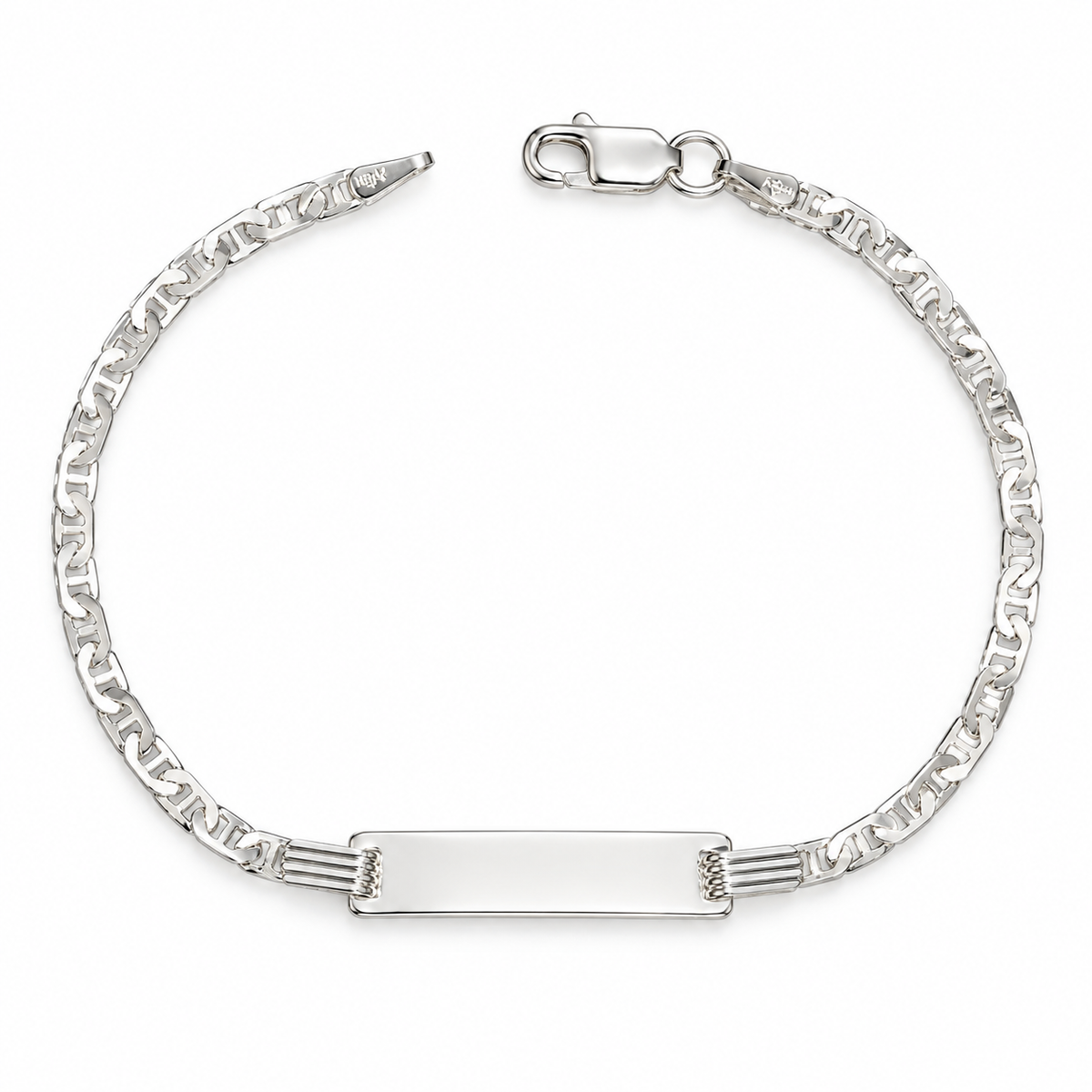 Silver 925 Kids’ Mariner Chain ID Bracelet(2.4g)