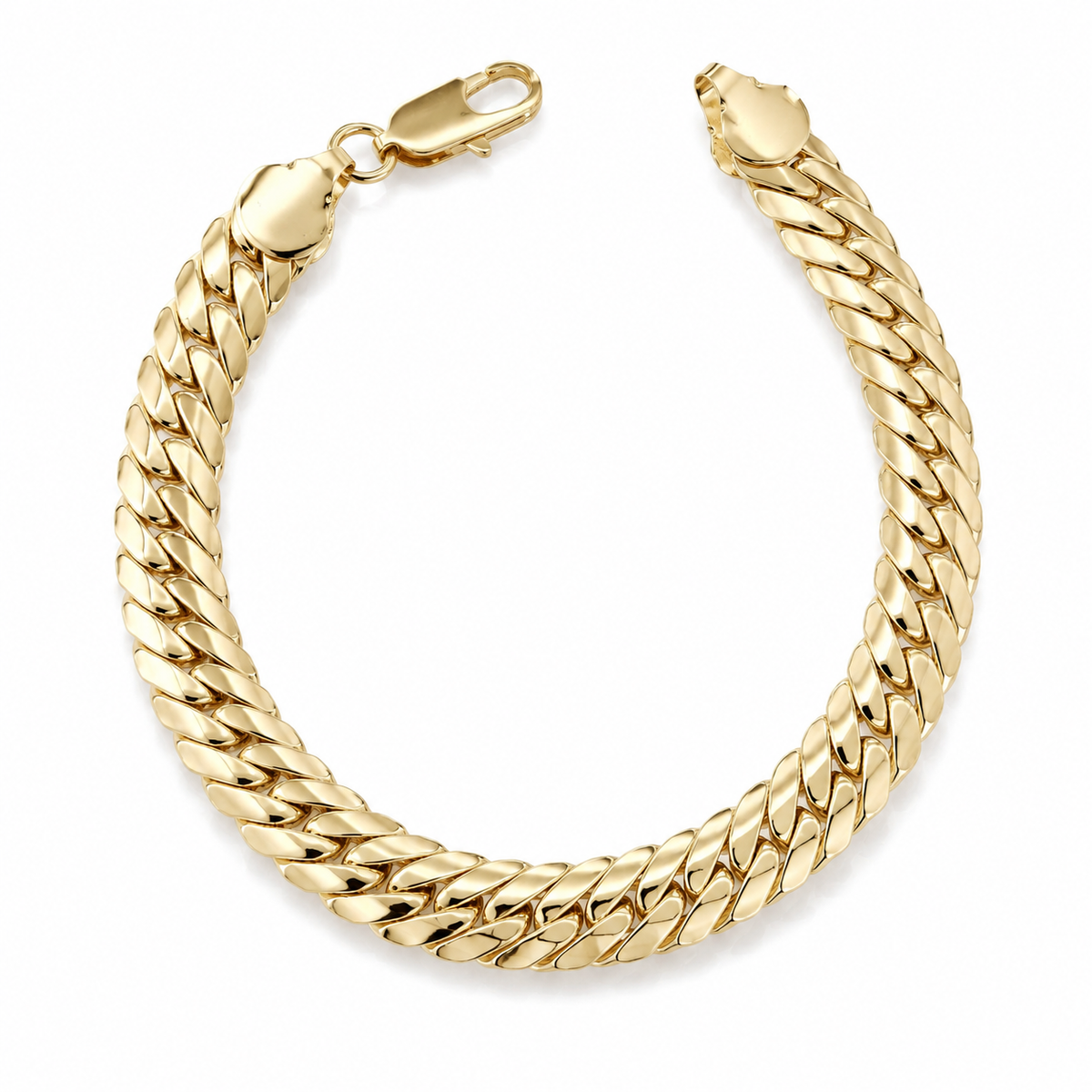 Herringbone Bracelet – Sleek Golden Perfection(21cm/10mm)