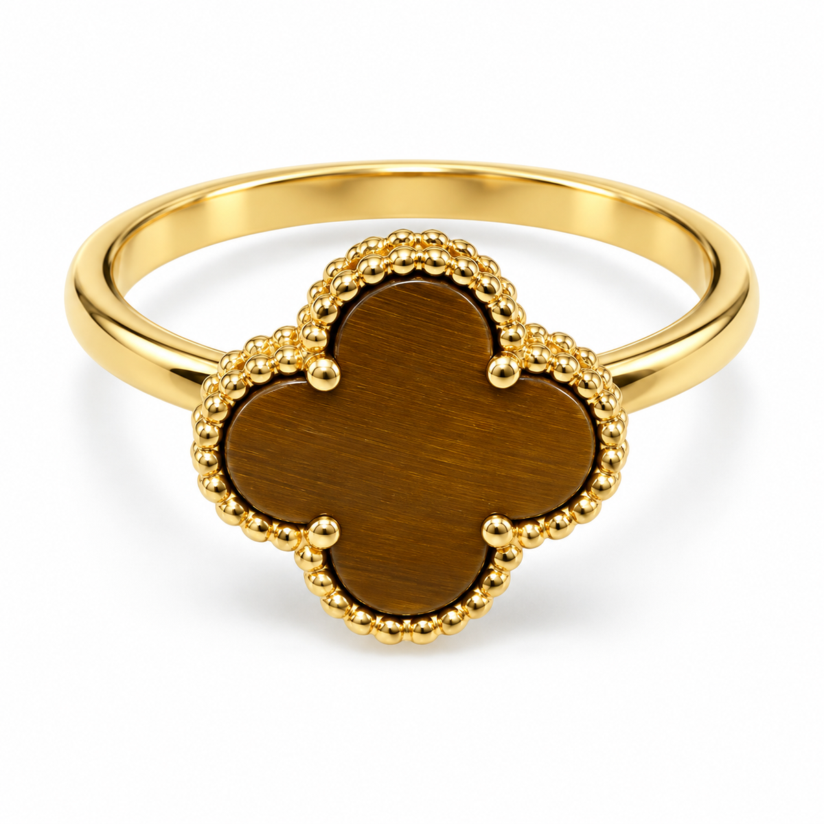 VIP Clover Ring – Gold-Plated Elegance