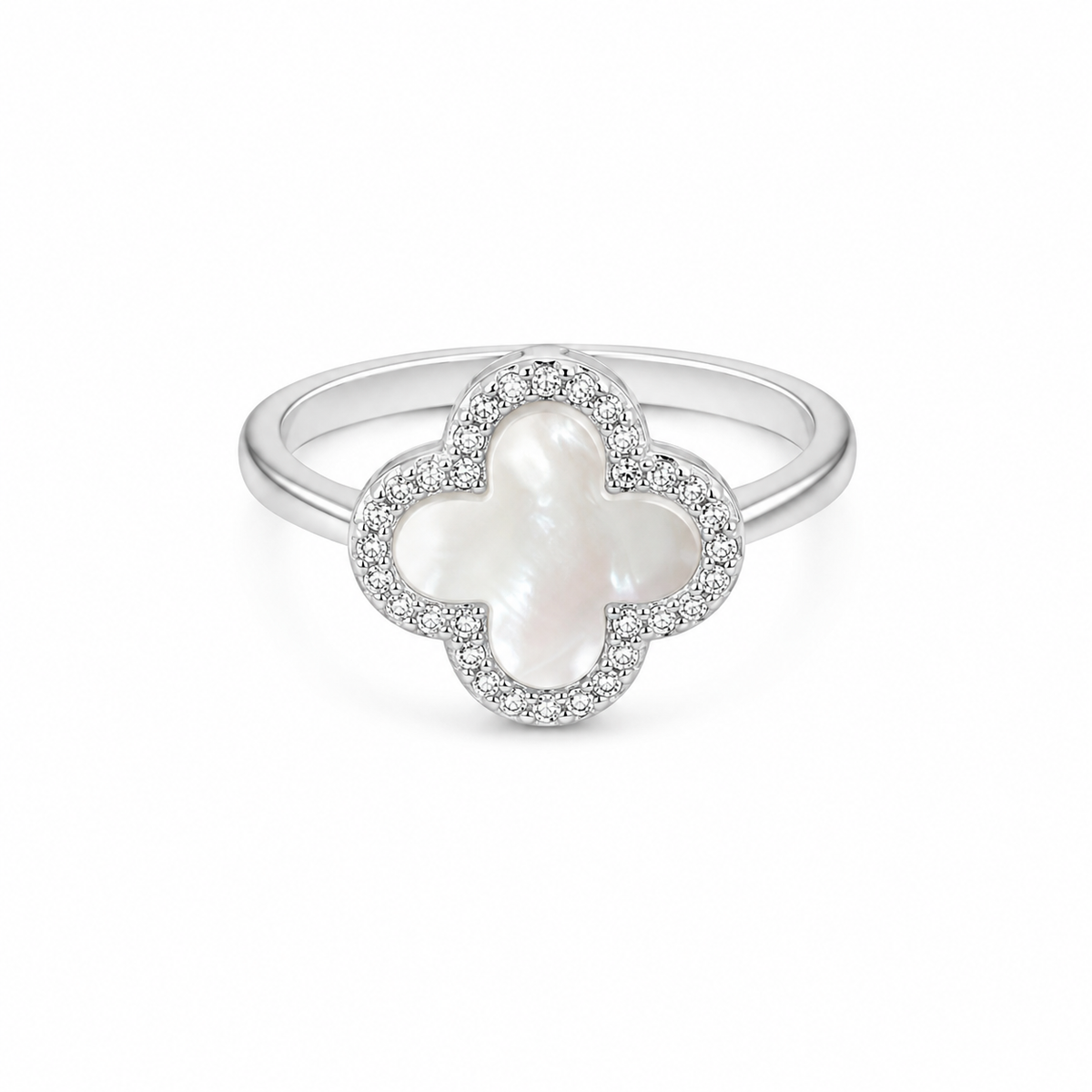 925 Sterling Silver Clover Ring