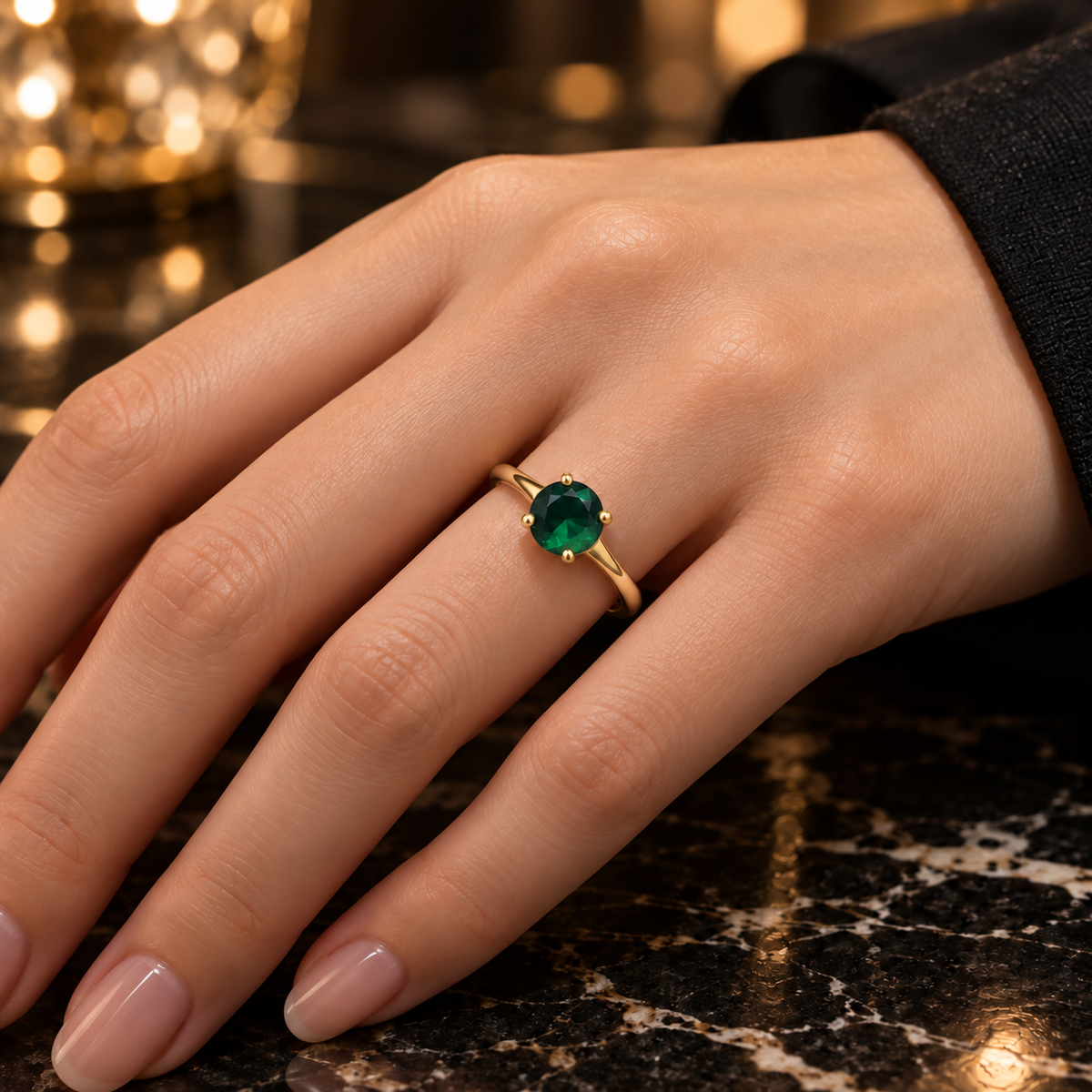 Aura solitaire Ring – Gold