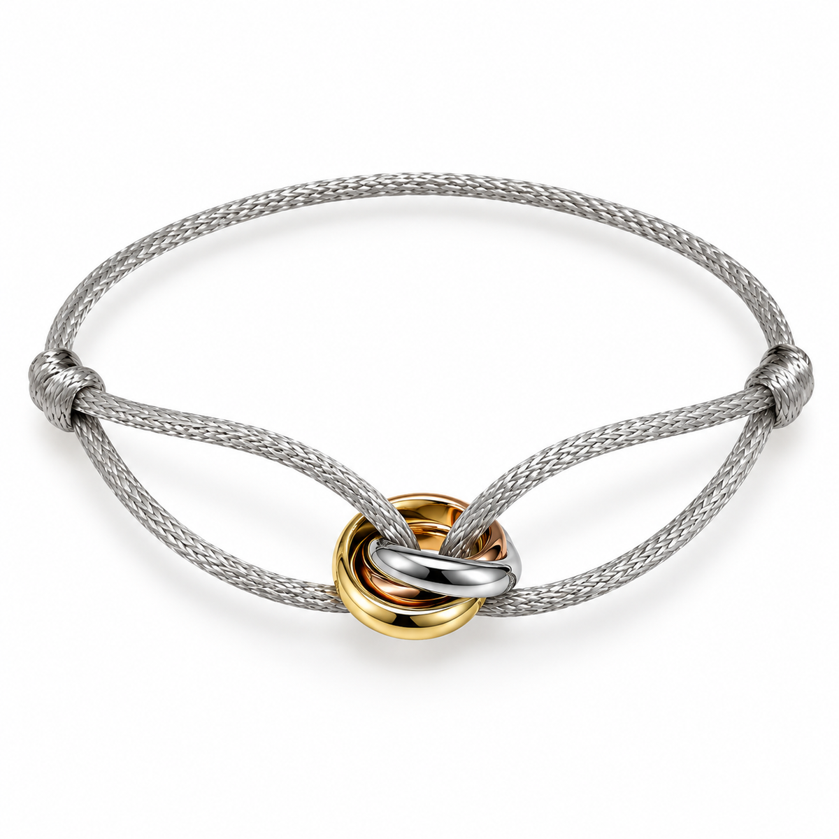 Trinity Interlocking Trio Cord Bracelet – Adjustable Unisex Design