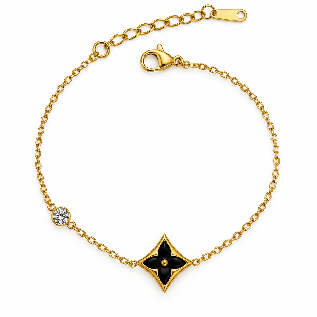 S.steel LV Gold-Tone Floral Charm Bracelet