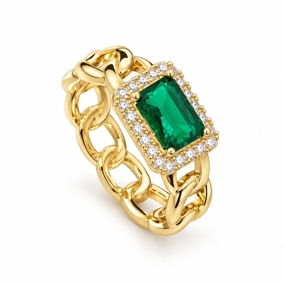 Royal Chain Gem Ring – Multiple Colors