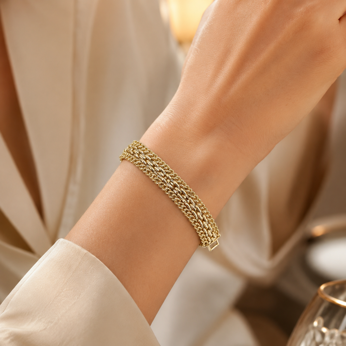 Textured Multi-Chain Bracelet
