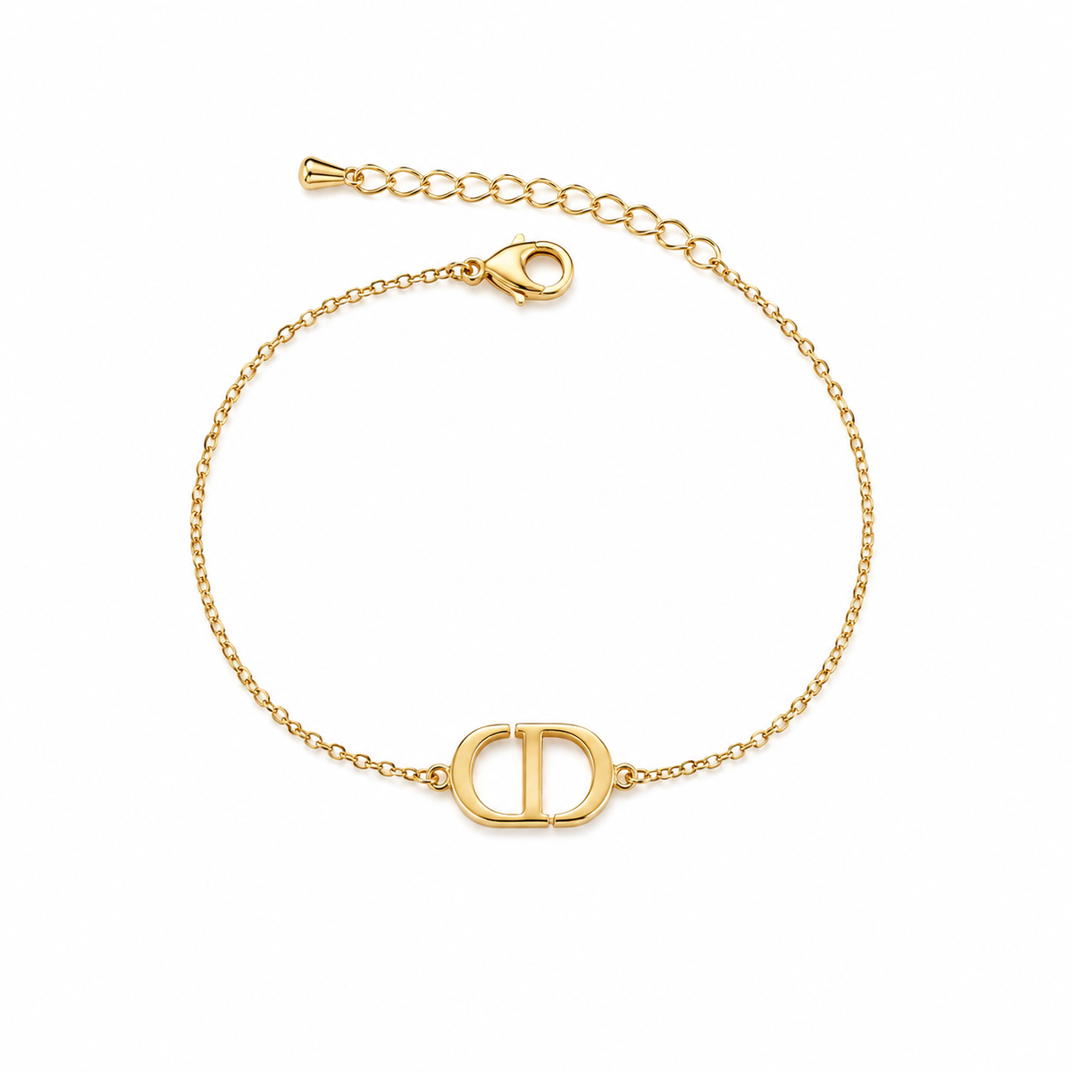 Duo CD Initials Bracelet – Silver & Gold Harmony