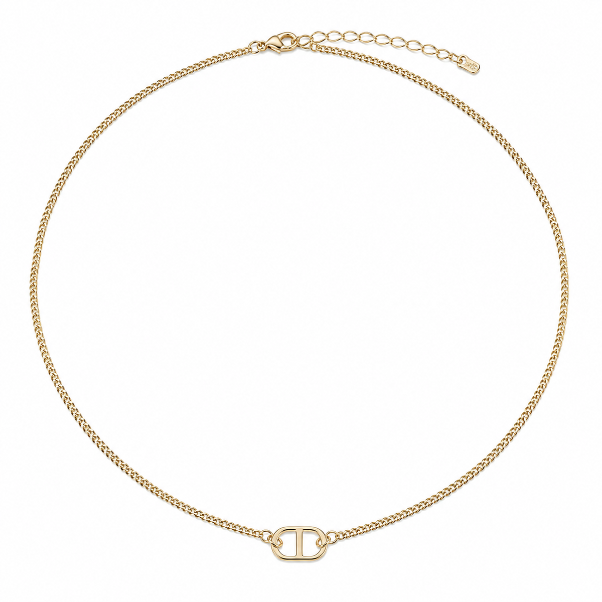 CD Minimalist Oval Link Necklace