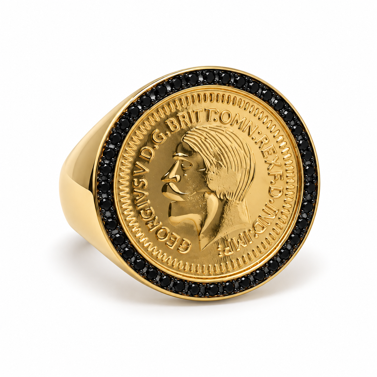 Royal Coin Statement Ring – Gold