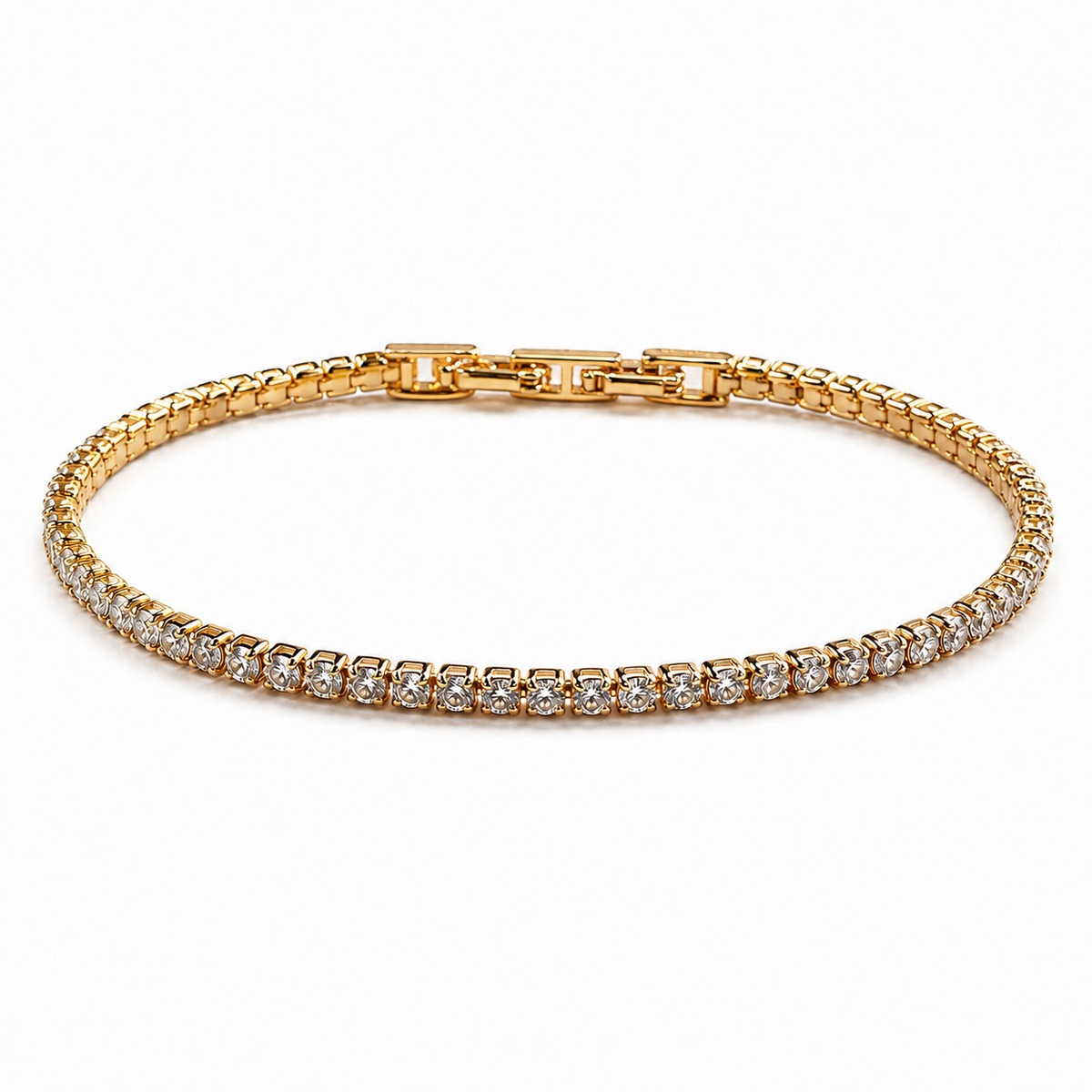 Thin Classic Rose-Gold Tennis Bracelet(2mm)