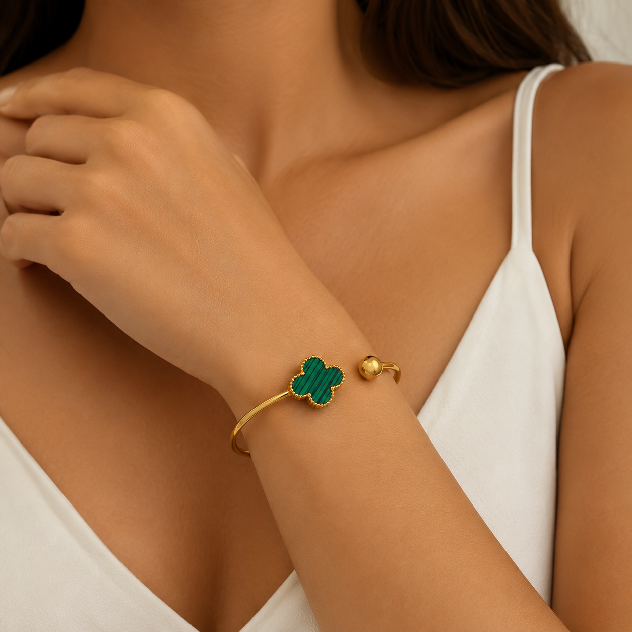 Lucky Charm Open Bangle
