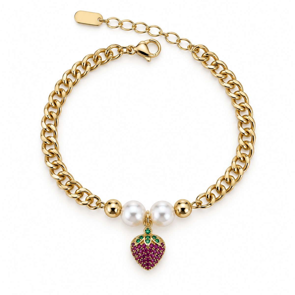 strawberry pearl bracelet