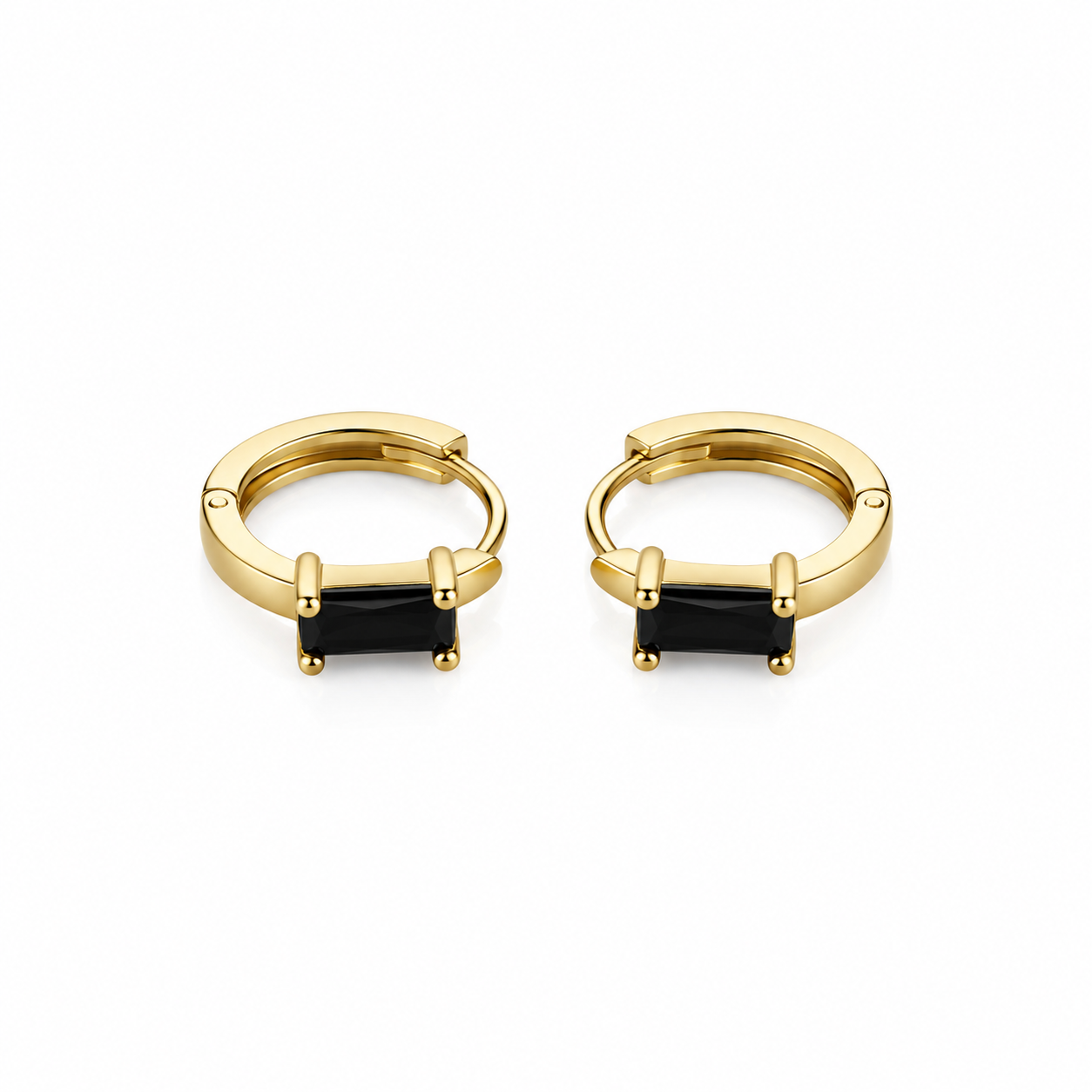 Gemstone Glow Huggie Hoop Earrings