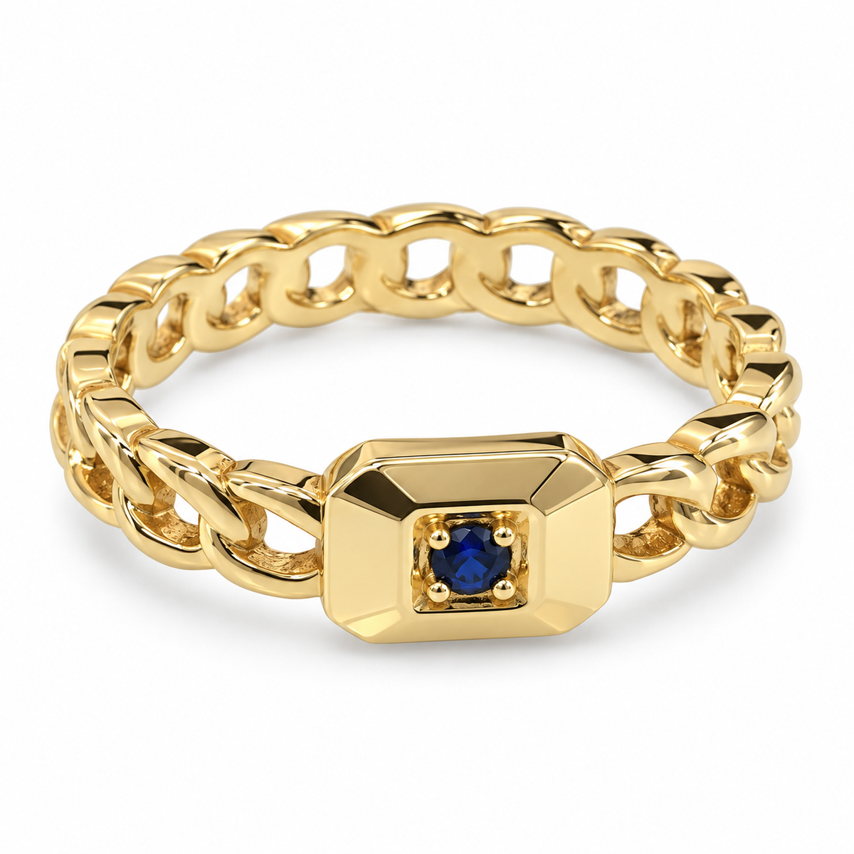 Mini Eye Link Ring – Gold
