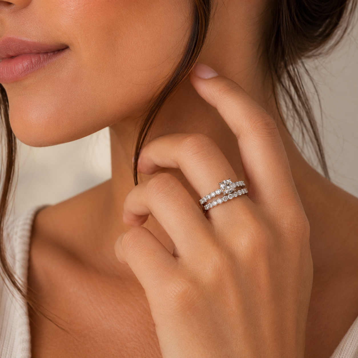 925 Sterling Silver Twin Ring Set