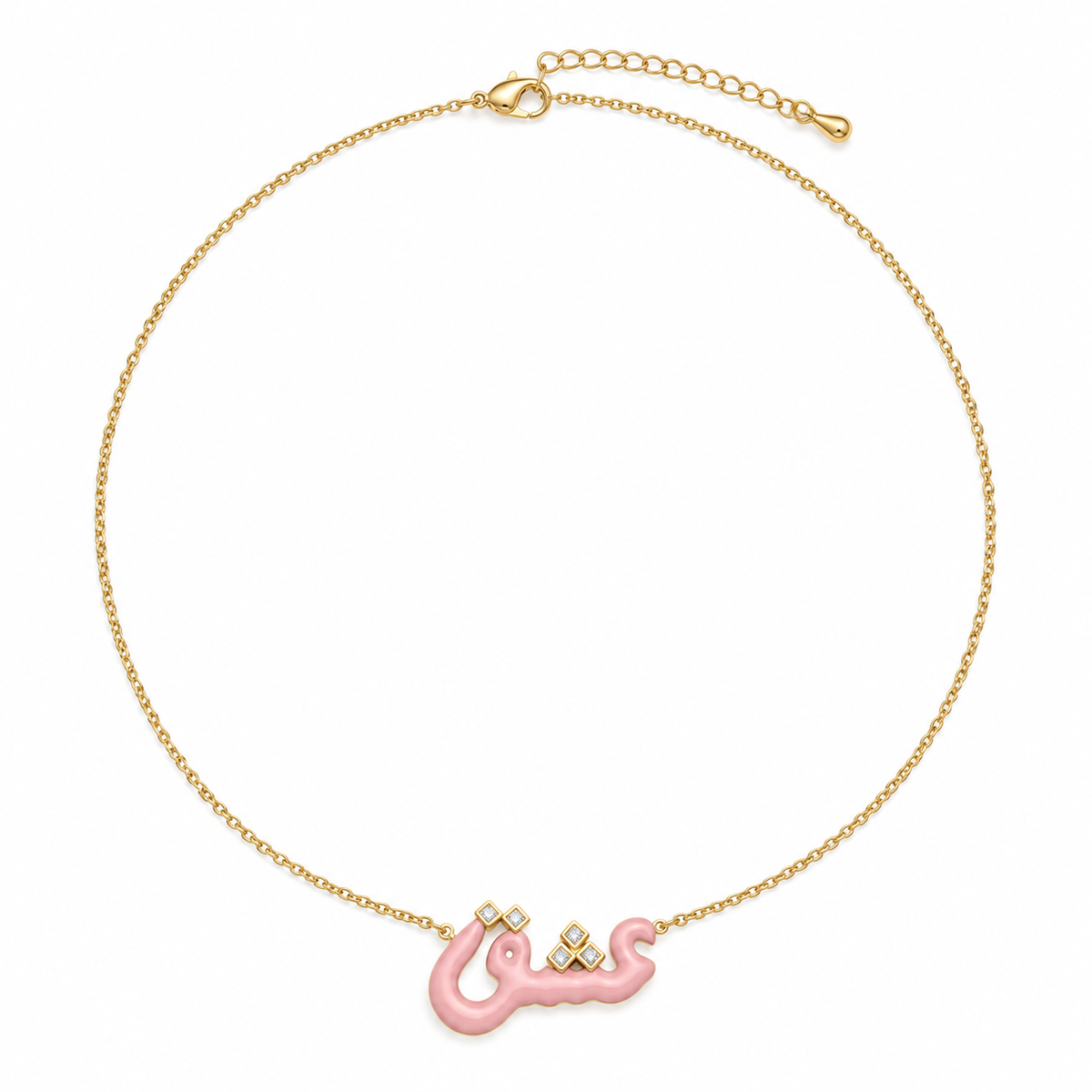 Eishk "Love” Enamel Necklace