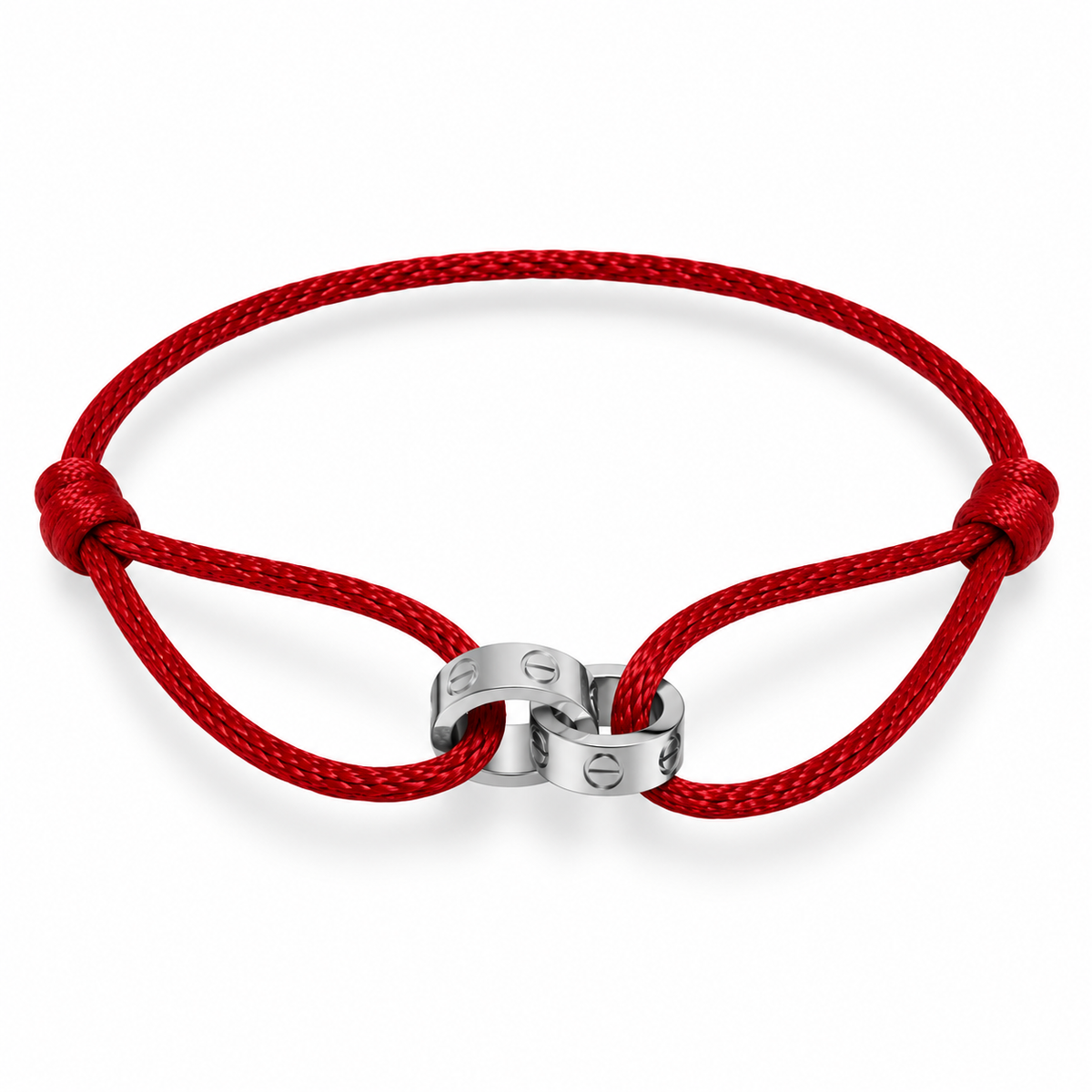 Love silver color Cord Bracelet – Adjustable Unisex Design
