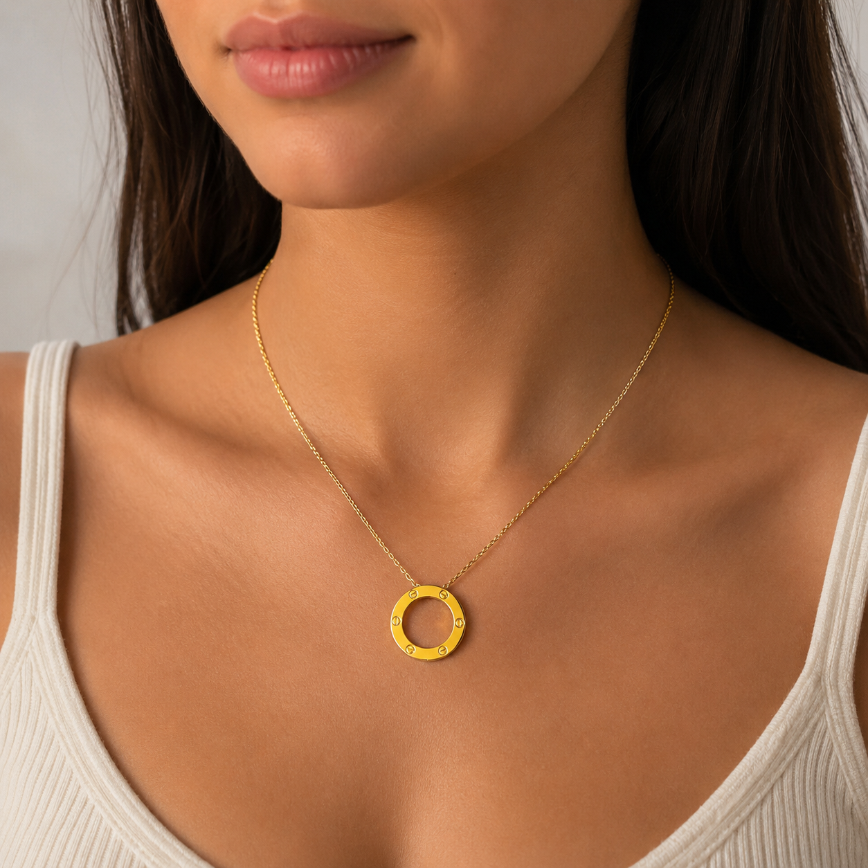 Cartier Circle Necklace – Screw Motif Edition