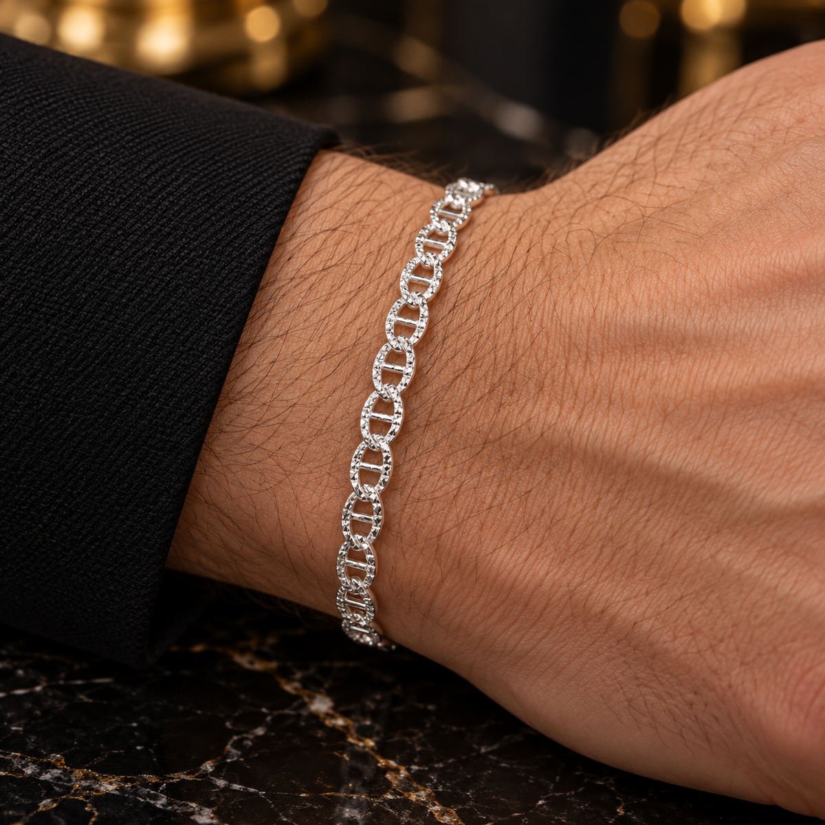 Silver 925 gucci Motif bracelet