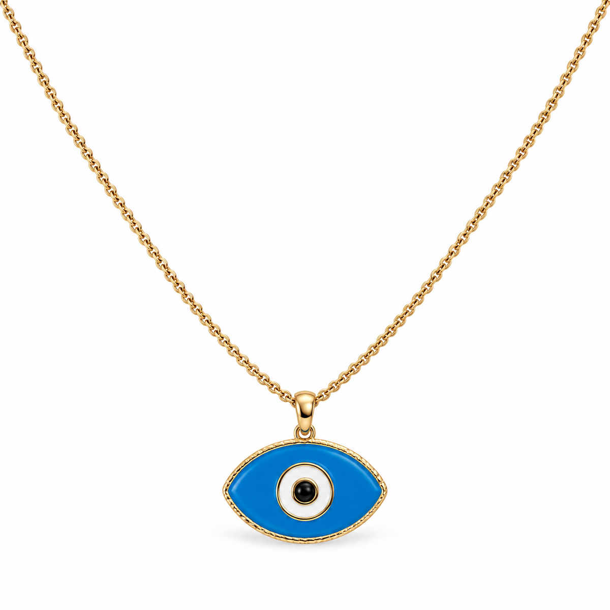 Blue Evil Eye Pendant Necklace