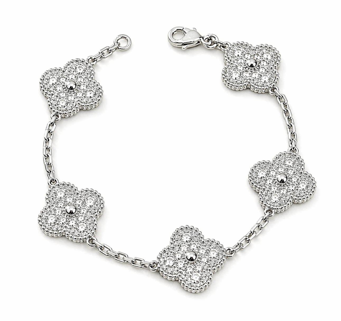 full stone VANCLEEF 5 Flower bracelet