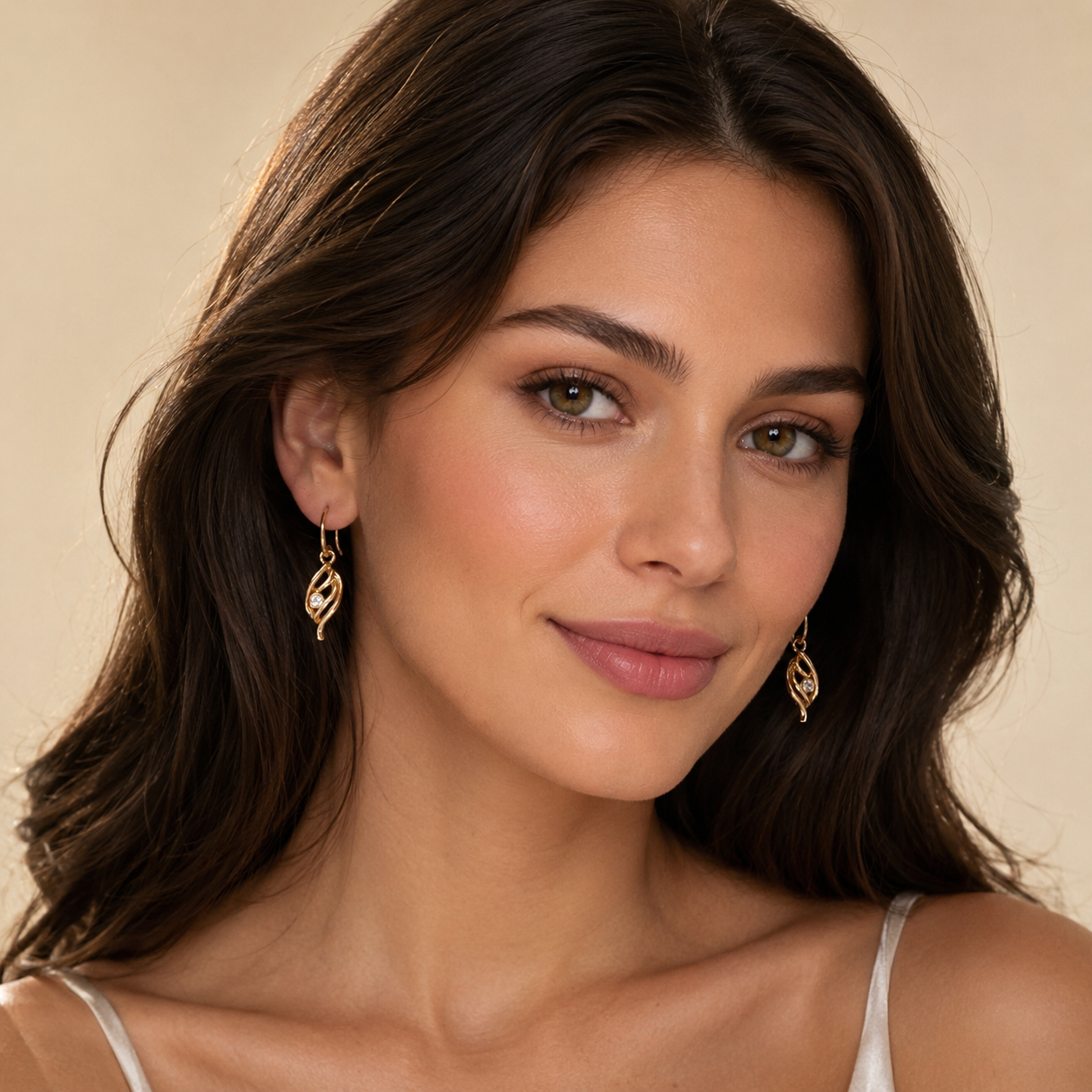 RoseGold Crystal Drop Earrings
