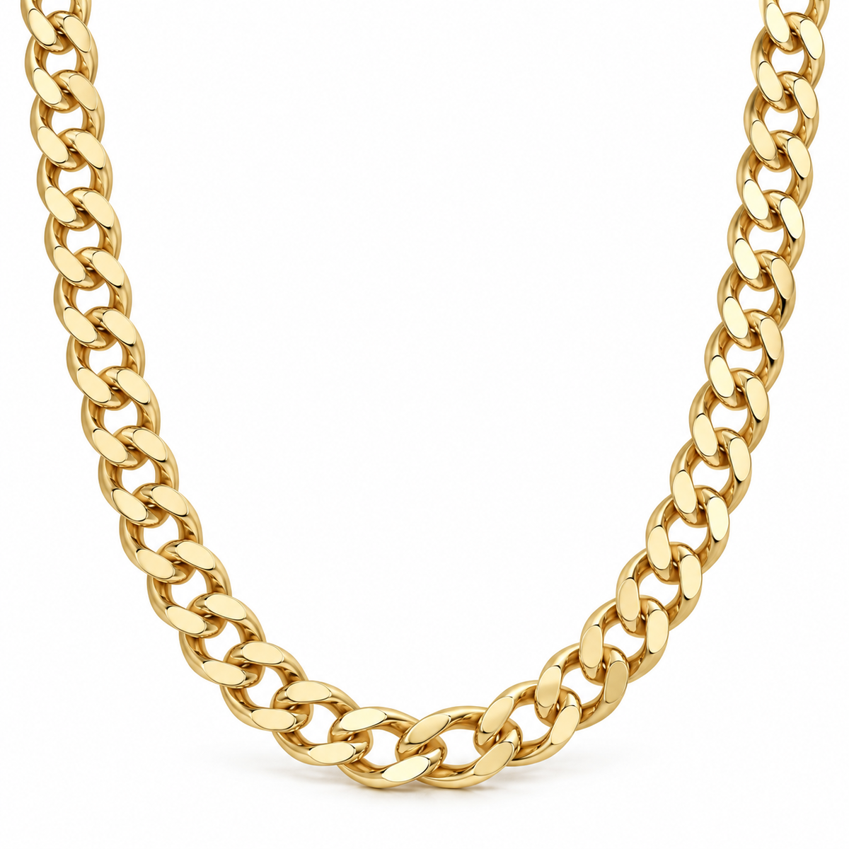Curb Chain Necklace – Classic Golden Shine