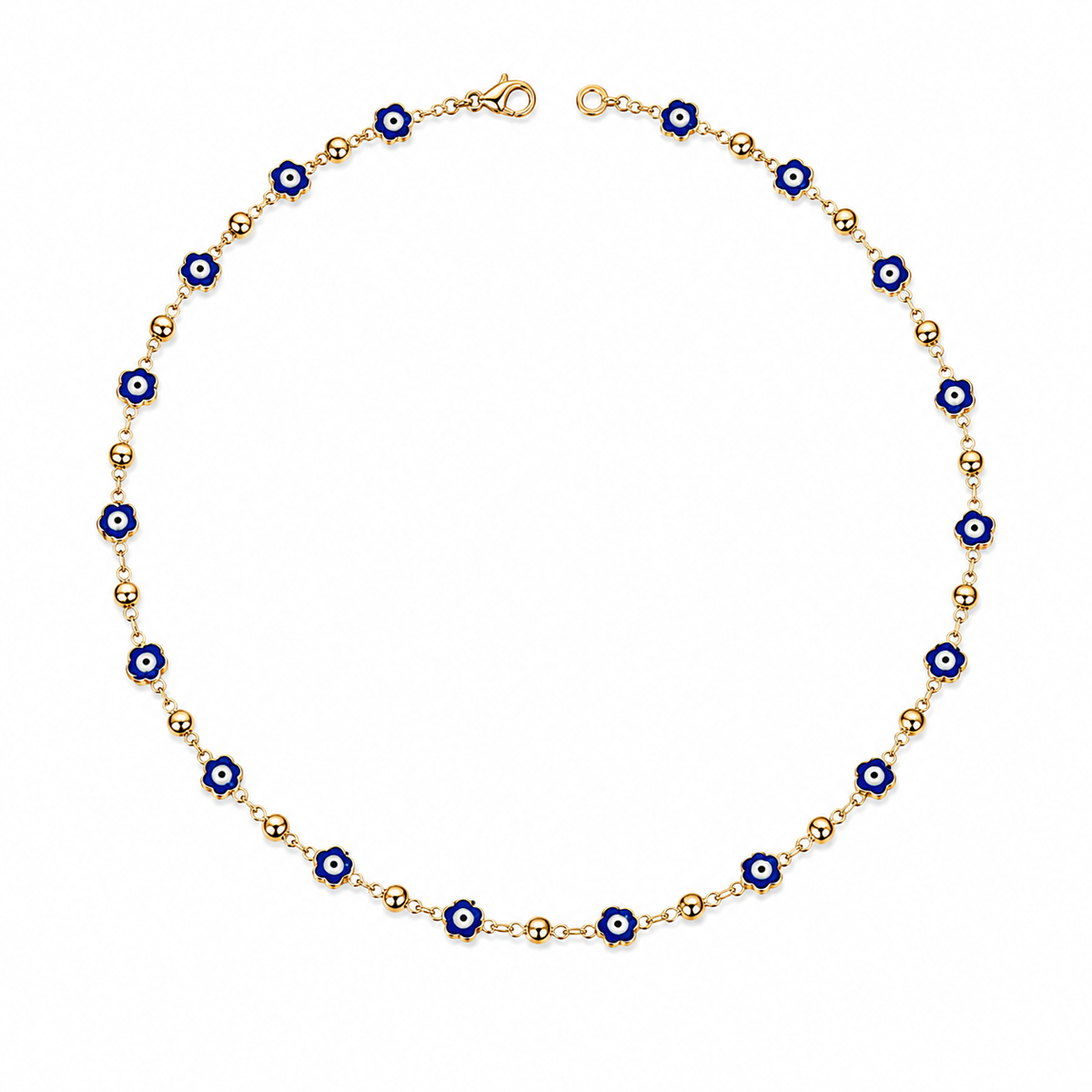 Floral Evil Eye Necklace