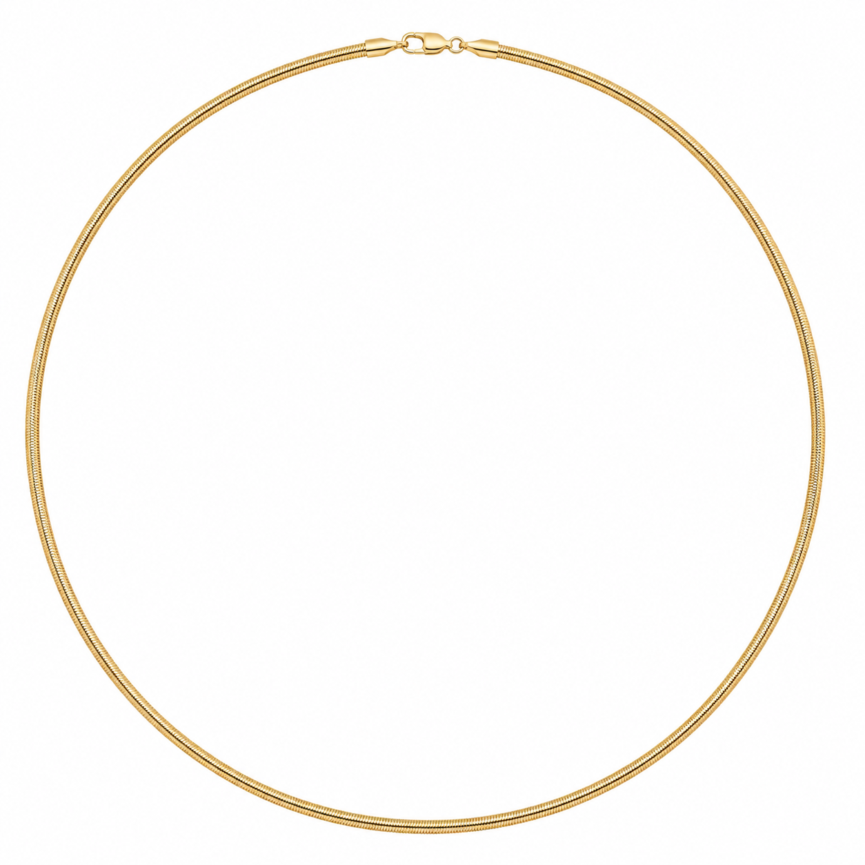 Snake Chain Necklace – Sleek Golden Shine