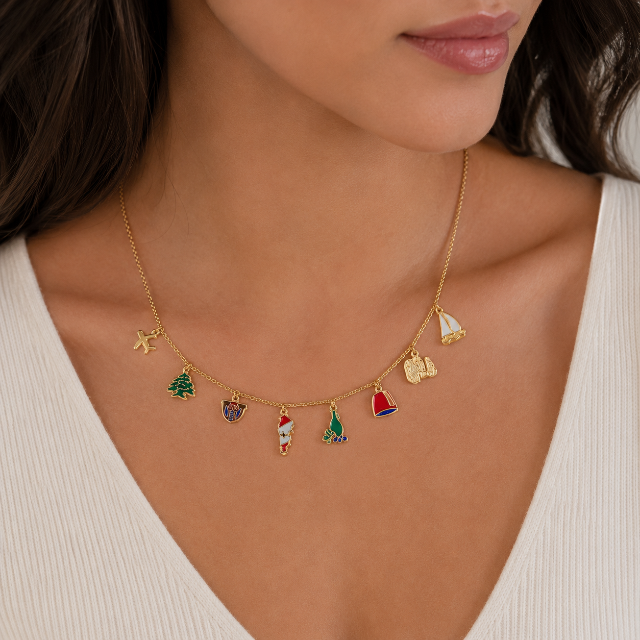Lebanese Heritage Charm Necklace ✨
